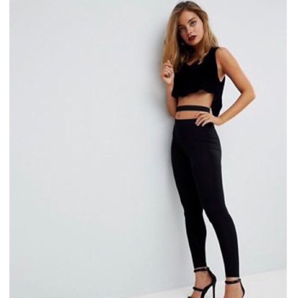 ASOS Petite Leggings With Cutout Waistband